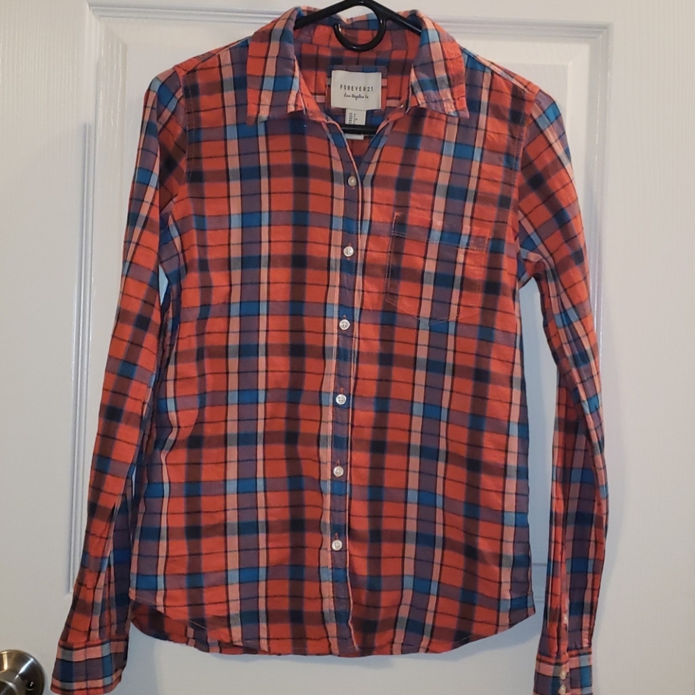 Forever 21 Plaid Button Down Shirt